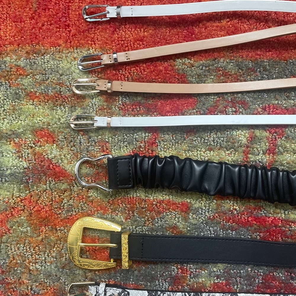 Assorted Selection of Women's Belts Various Brands Lot of 7